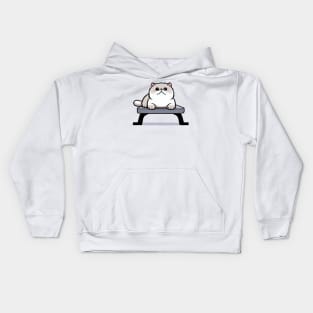 Bench Press Purrfection Kids Hoodie